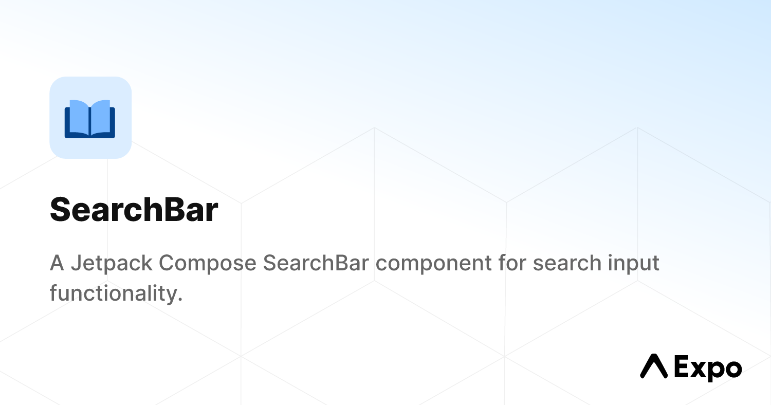 SearchBar - Expo Documentation