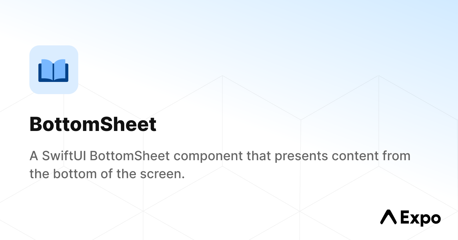 BottomSheet - Expo Documentation
